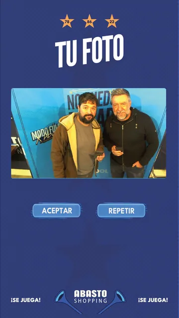 Pantalla para confirmar la fotografía